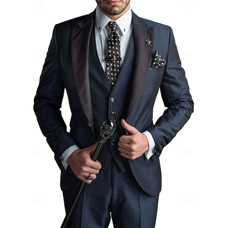 Men's Three Piece Suit With Blazer & Waistcoat