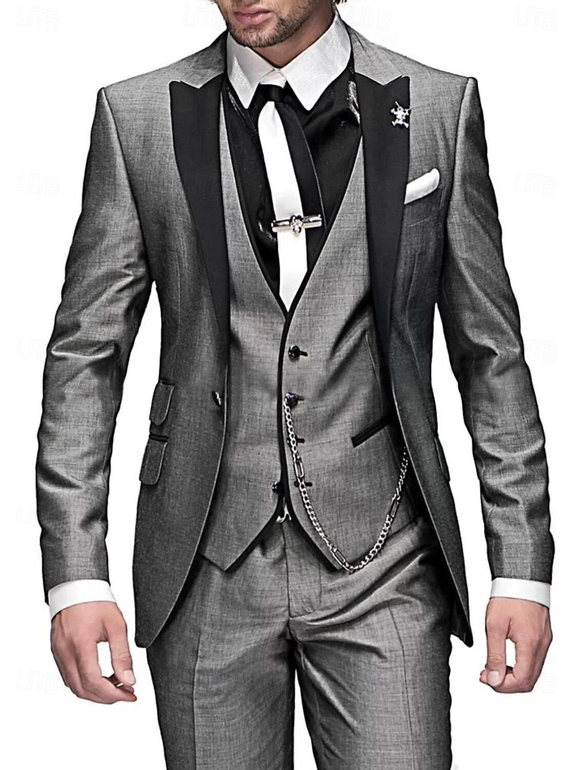 Men's Three Piece Suit With Blazer & Waistcoat