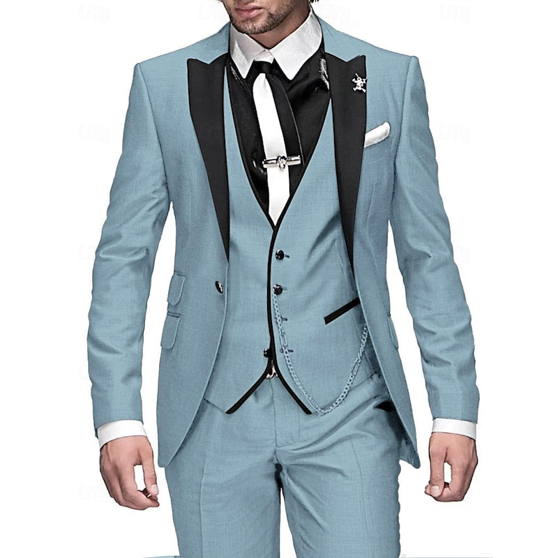 Men's Three Piece Suit With Blazer & Waistcoat