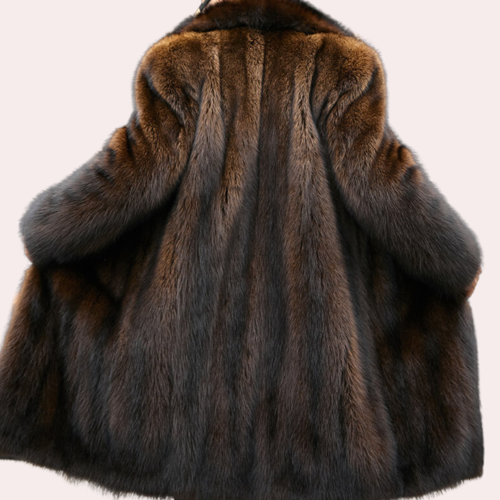 Men's Timeless Faux Fur Trim Coat