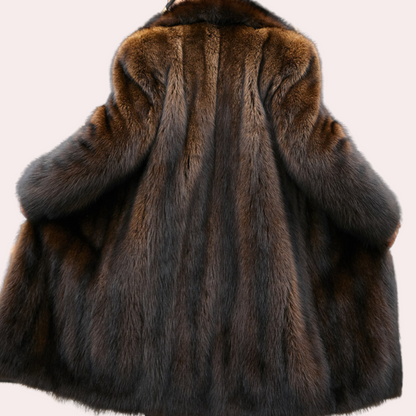 Men's Timeless Faux Fur Trim Coat