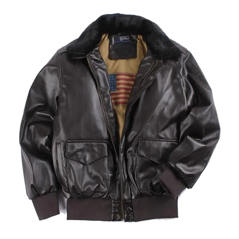 Men's Vintage Faux Leather Motorcycle Jacket