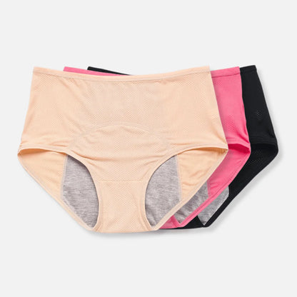 ILYNORA leak-proof period briefs in assorted colours with absorbent protective lining