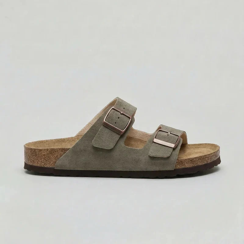 Unisex Double Buckle Comfort Slide Sandals