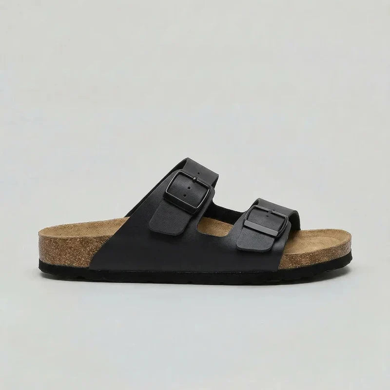 Unisex Double Buckle Comfort Slide Sandals