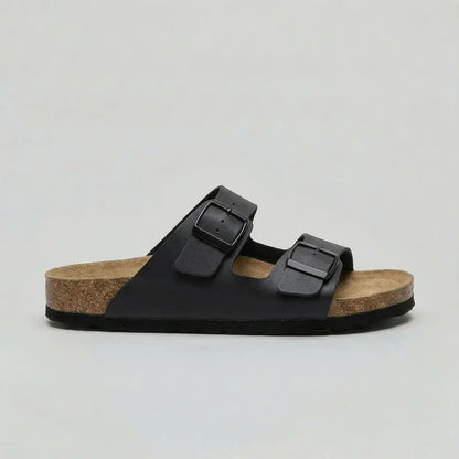 Unisex Double Buckle Comfort Slide Sandals