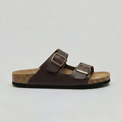 Unisex Double Buckle Comfort Slide Sandals