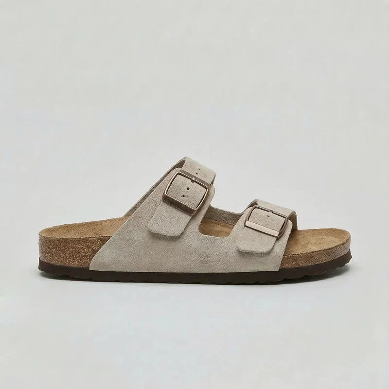 Unisex Double Buckle Comfort Slide Sandals