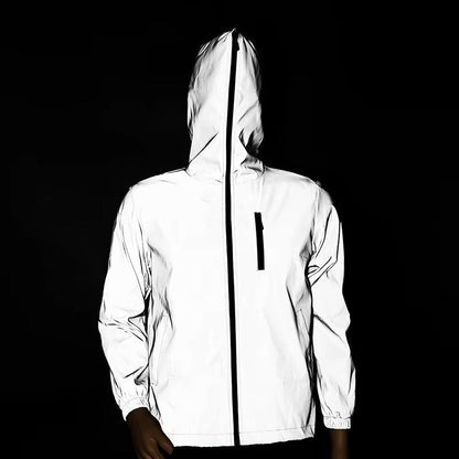 Unisex Reflective Waterproof Rain Jacket