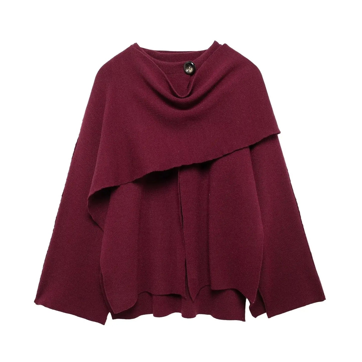 Women's Asymmetric Winter Poncho