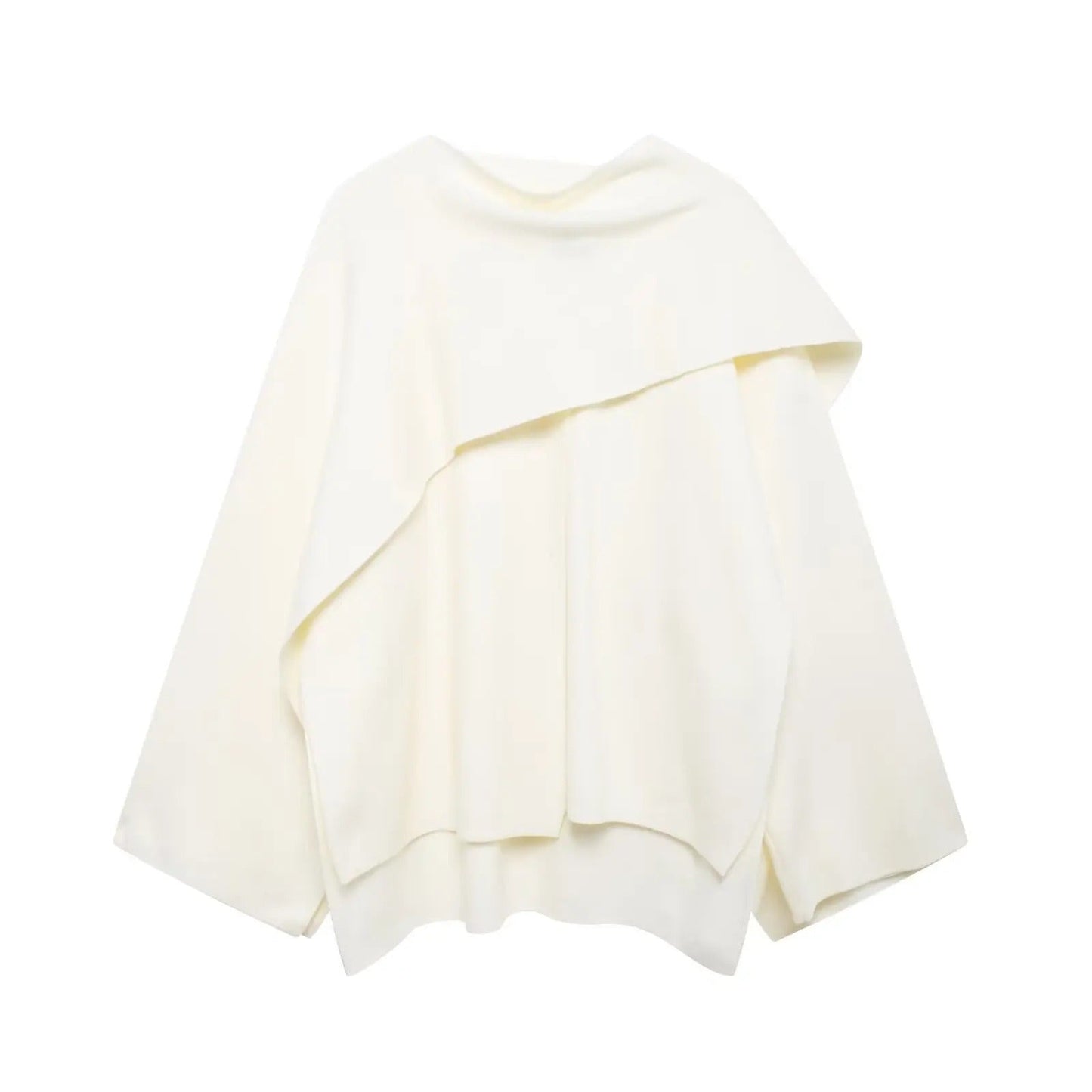 Women's Asymmetric Winter Poncho