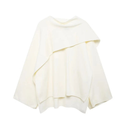 Women's Asymmetric Winter Poncho