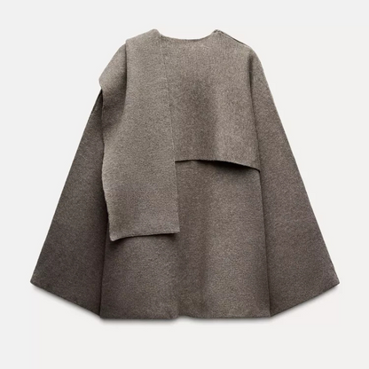 Women's Asymmetric Winter Poncho