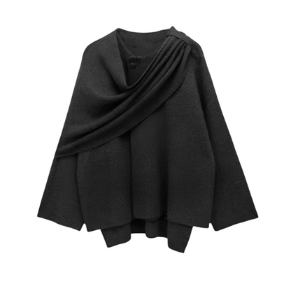 Women's Asymmetric Winter Poncho
