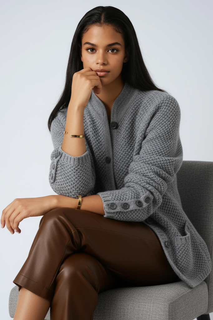 Women’s Button Front Knit Cardigan Jacket