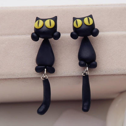 Women's Cat Paw Charm Earrings
