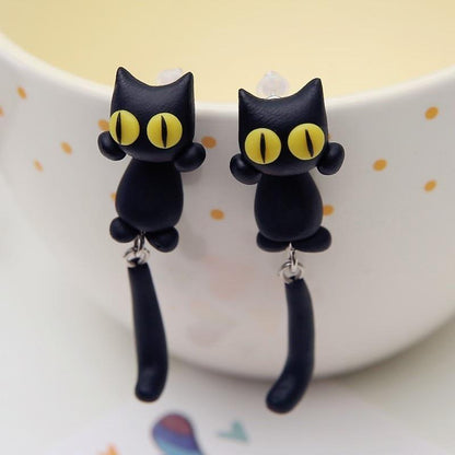 Women's Cat Paw Charm Earrings