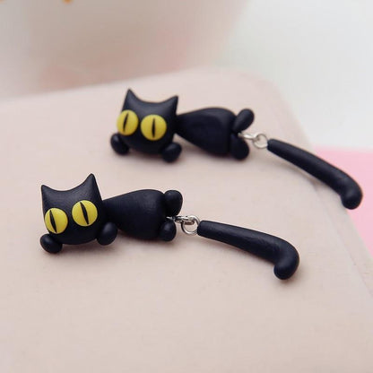 Women's Cat Paw Charm Earrings