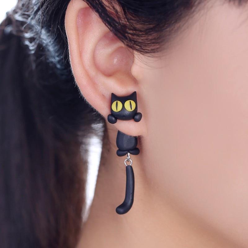 Women's Cat Paw Charm Earrings