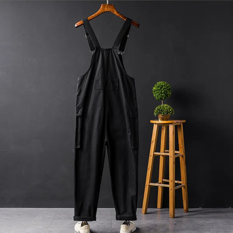 Women's Cotton Blend Dungarees With Pockets