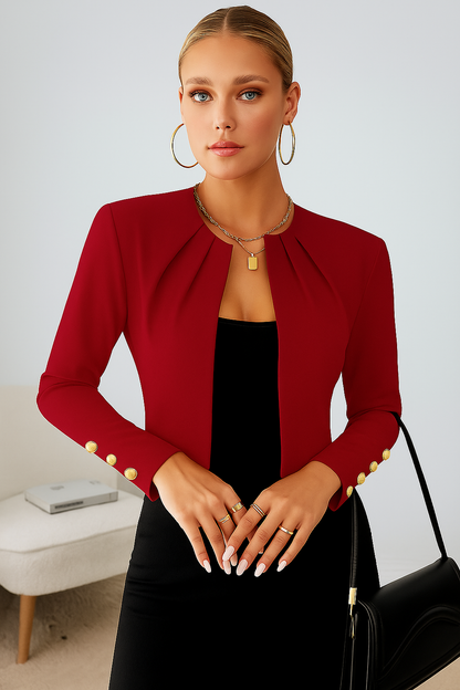 Women's Cropped Tailored Business Blazer