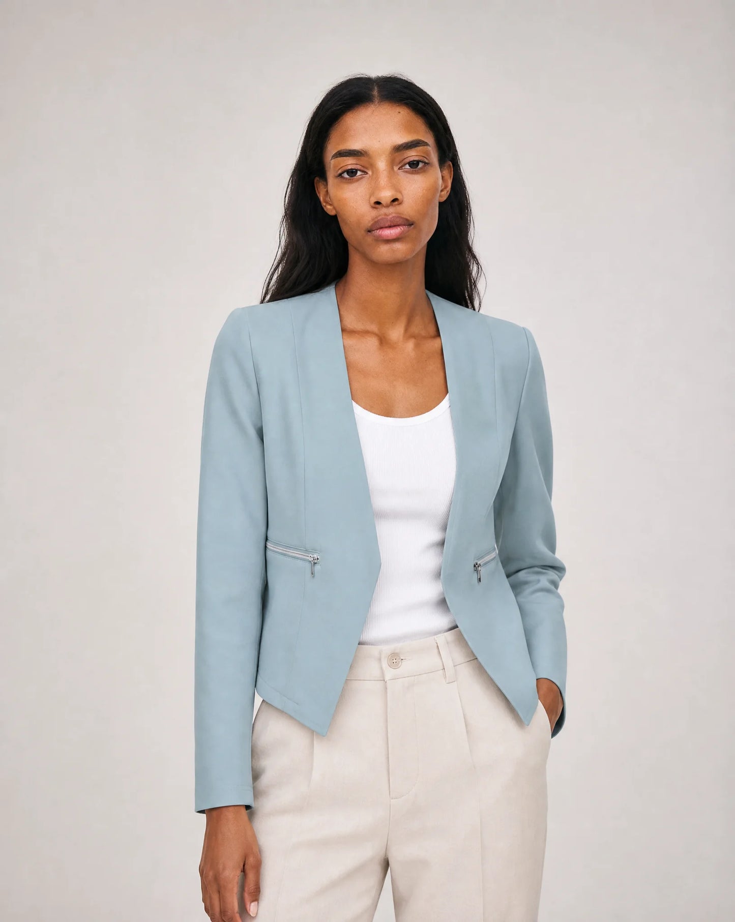 Women’s Cropped Tailored Office Blazer