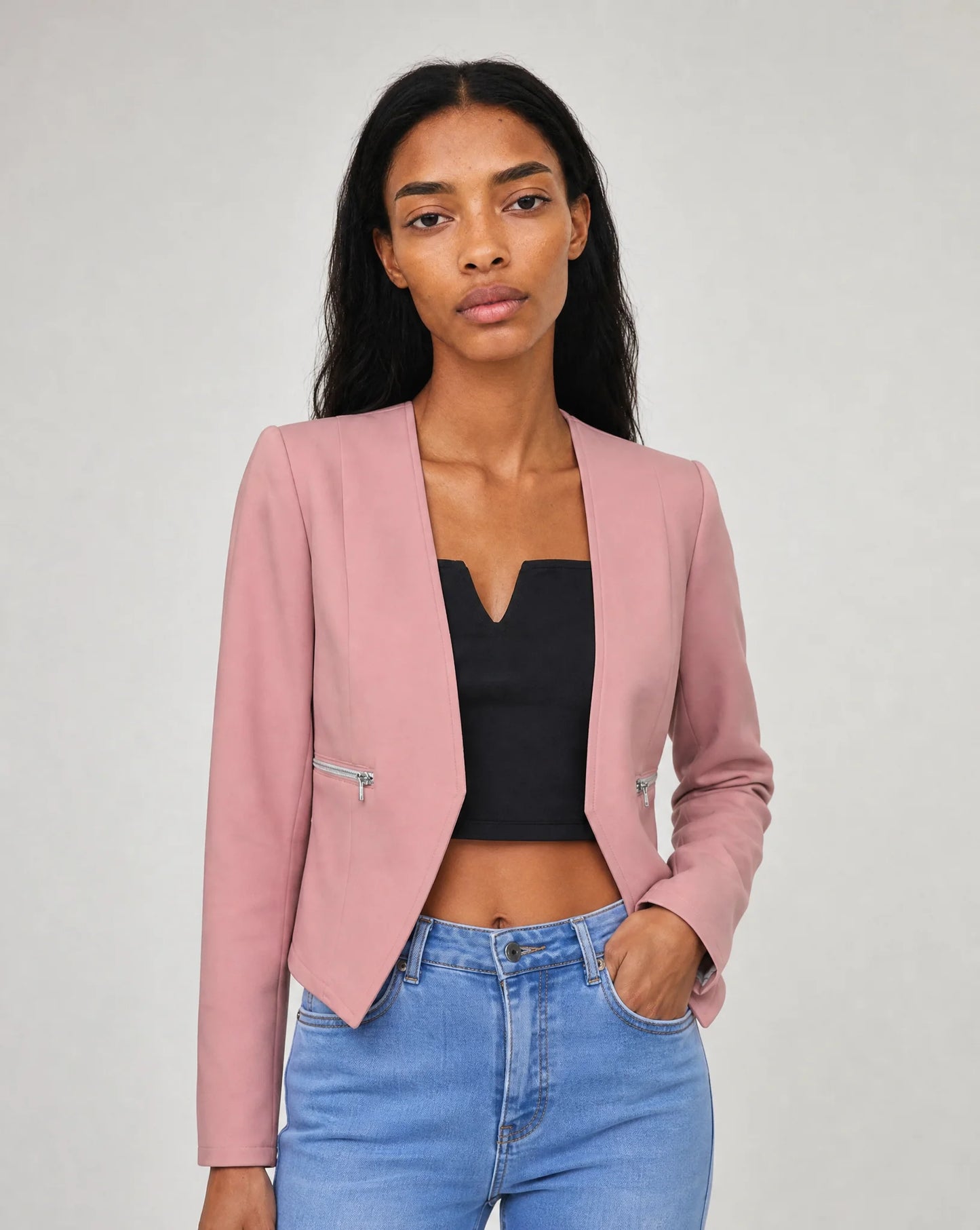 Women’s Cropped Tailored Office Blazer