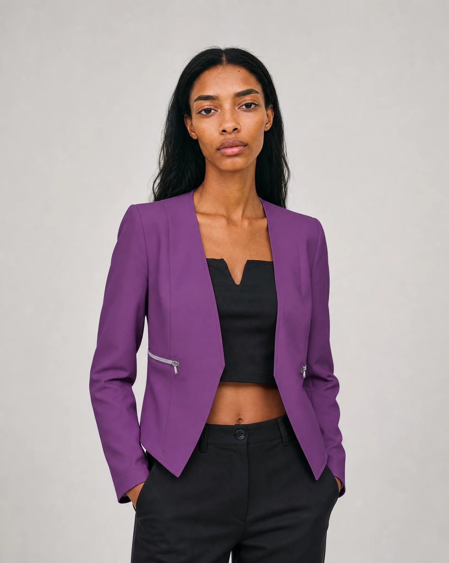 Women’s Cropped Tailored Office Blazer