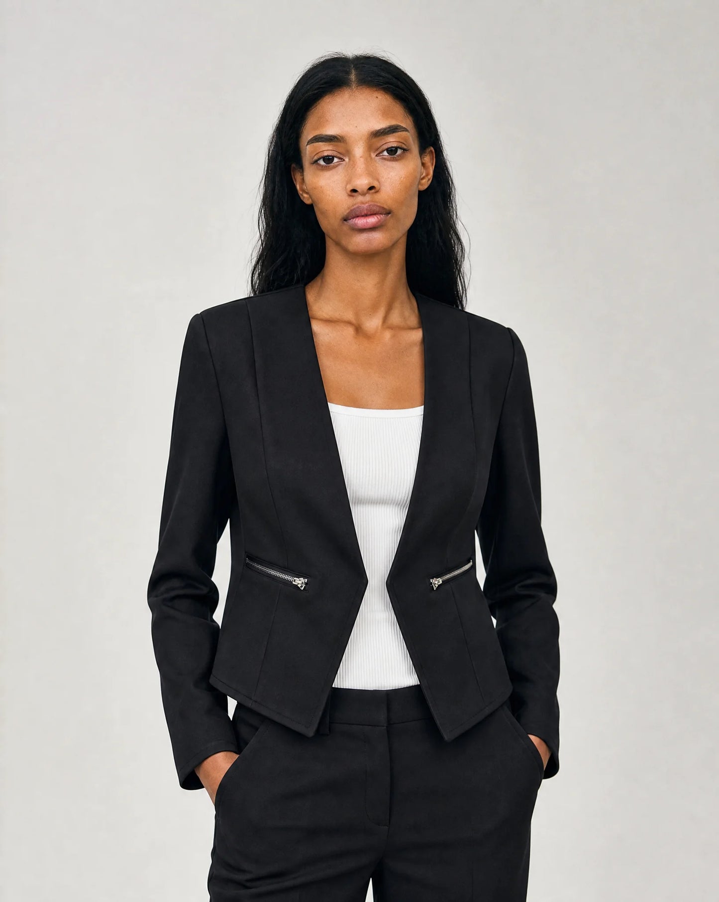 Women’s Cropped Tailored Office Blazer