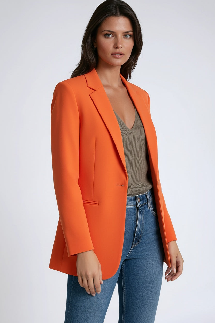 Women’s Elegant Longline Blazer Jacket