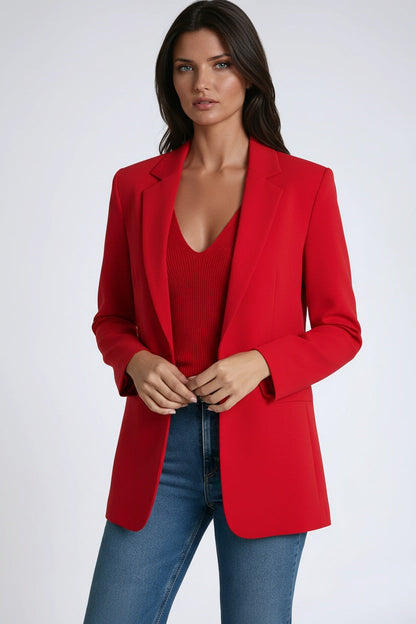 Women’s Elegant Longline Blazer Jacket