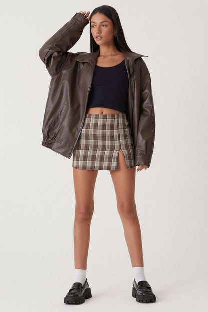 Women's Faux Leather Relaxed Fit Jacket