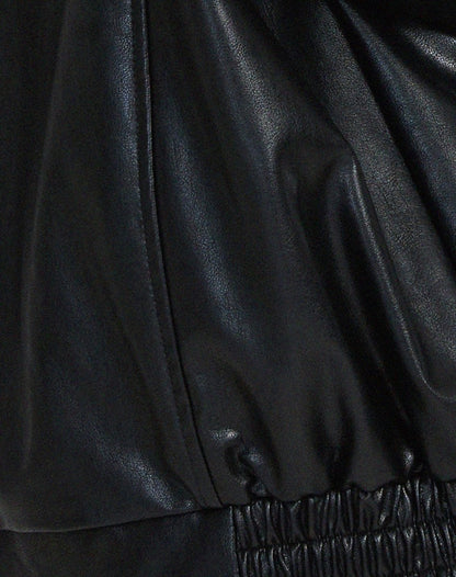 Women's Faux Leather Relaxed Fit Jacket
