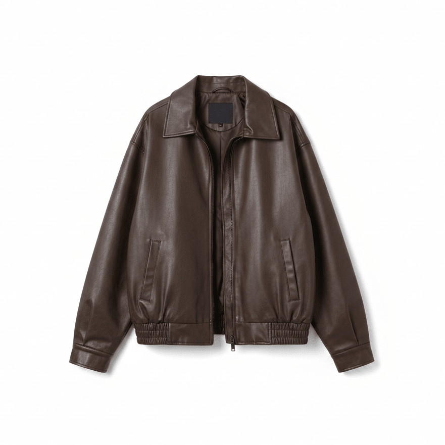 Women's Faux Leather Relaxed Fit Jacket
