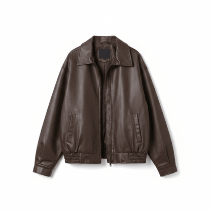 Women's Faux Leather Relaxed Fit Jacket