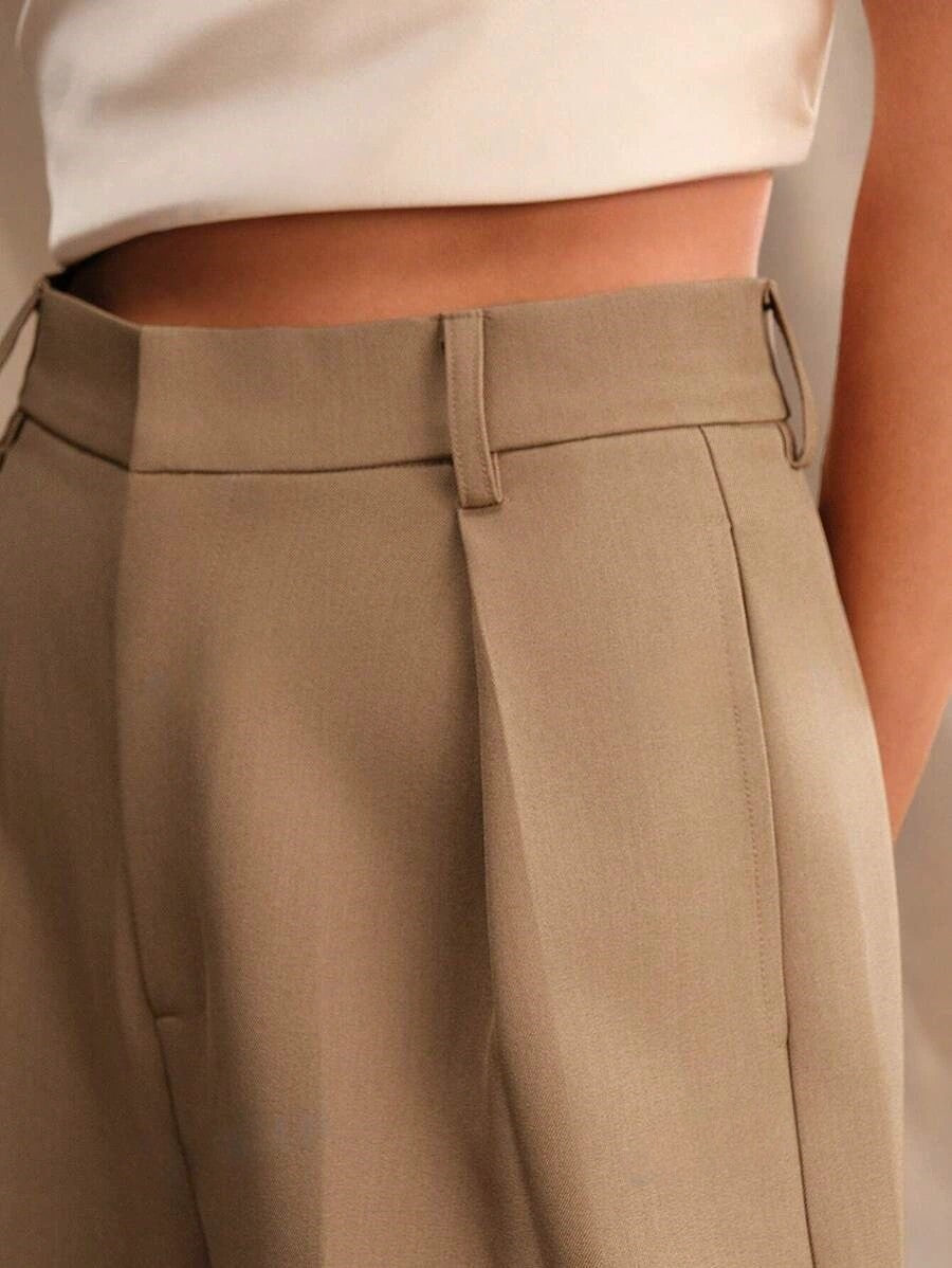 Women's High Waist Wide Leg Tailored Trousers