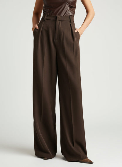 Women's High Waist Wide Leg Tailored Trousers