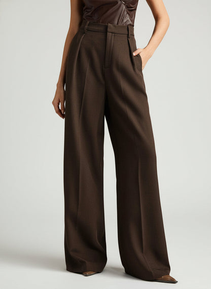 Women's High Waist Wide Leg Tailored Trousers