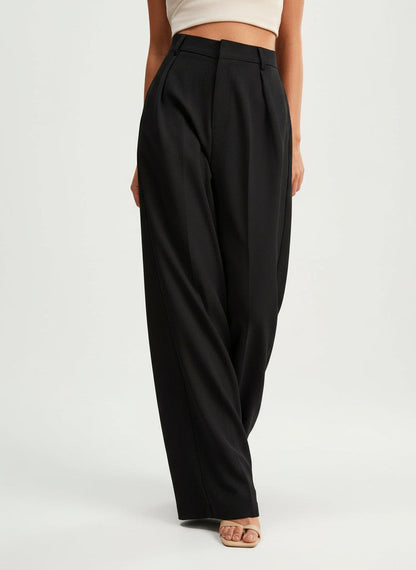Women's High Waist Wide Leg Tailored Trousers
