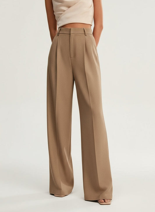 Women's High Waist Wide Leg Tailored Trousers