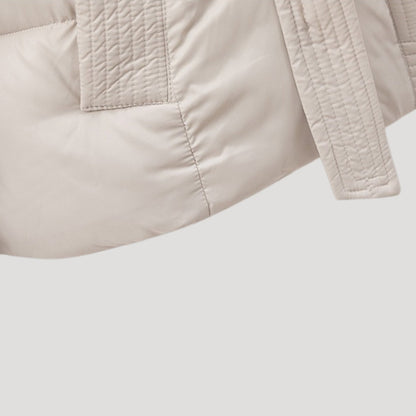 Women's Hooded Belted Puffer Winter Jacket