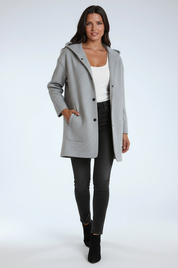 Women’s Hooded Mid Length Coat