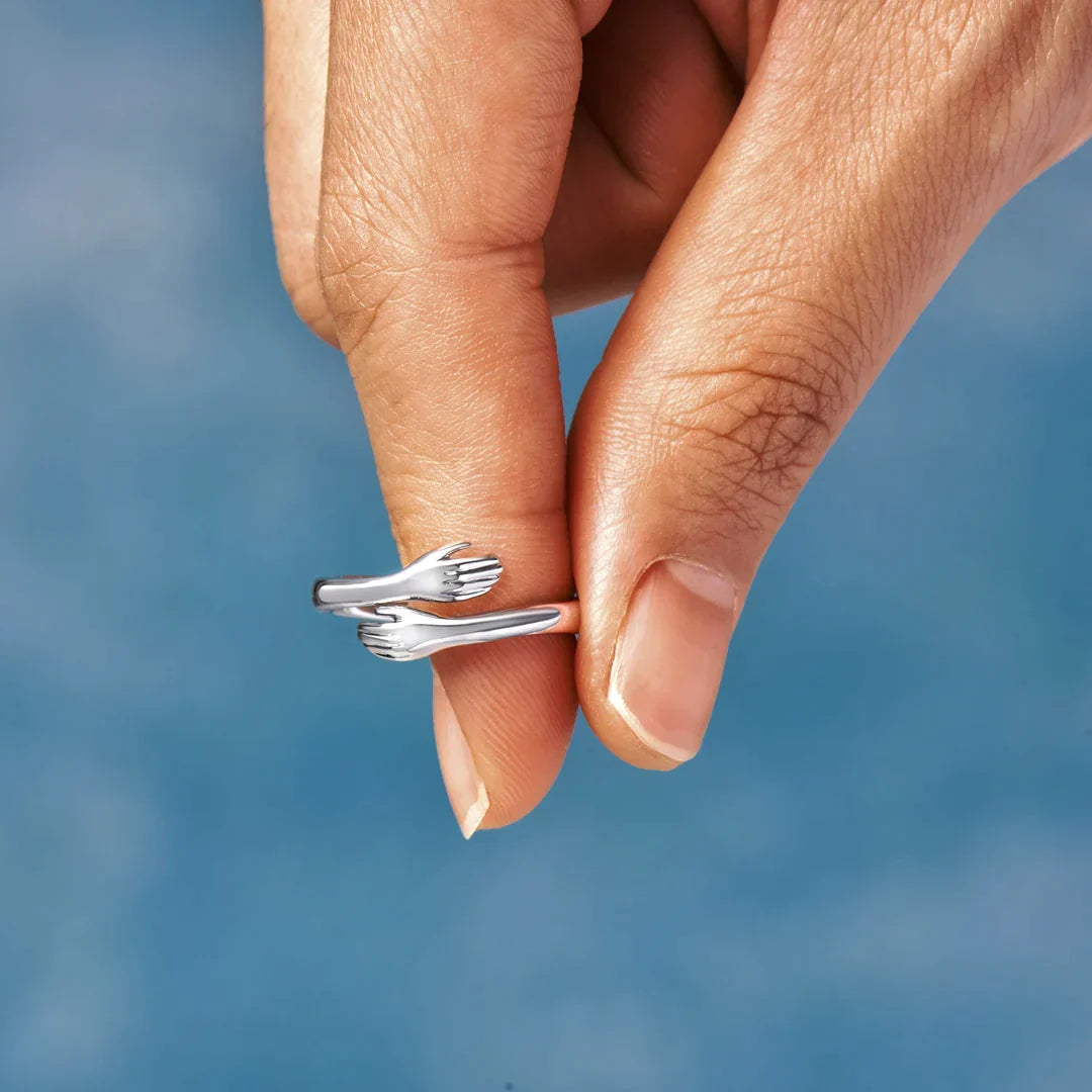Women's Hug Hands Adjustable Ring