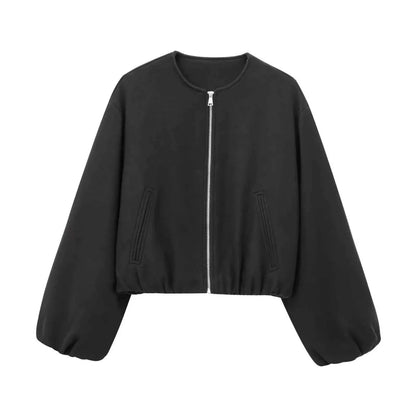 Women’s Lightweight Cropped Bomber Jacket