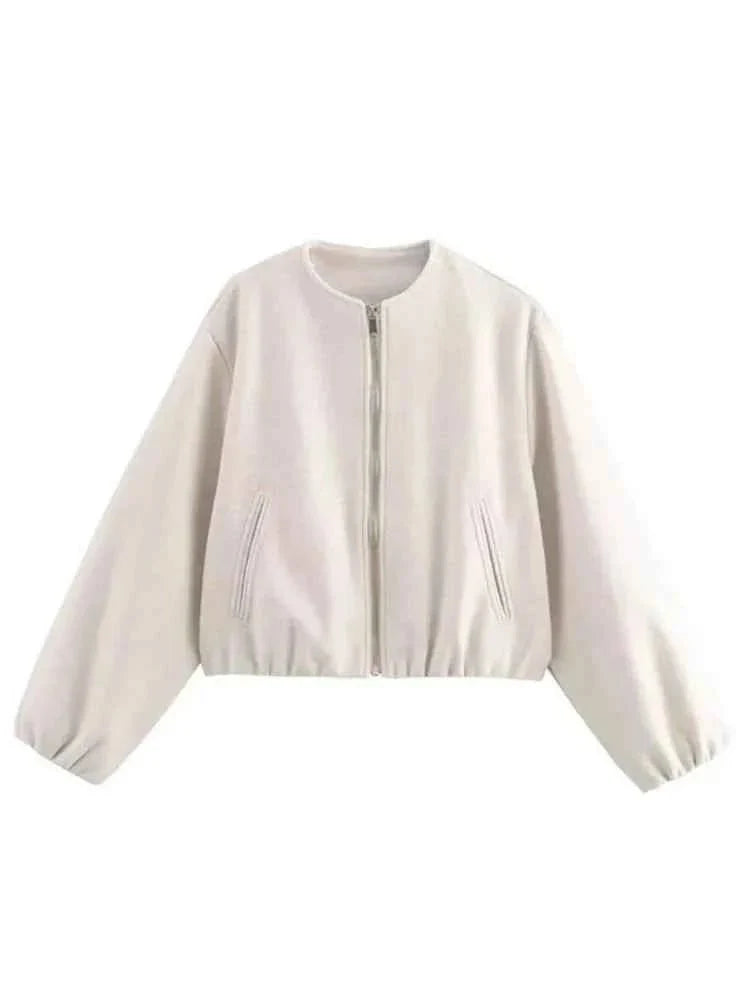 Women’s Lightweight Cropped Bomber Jacket