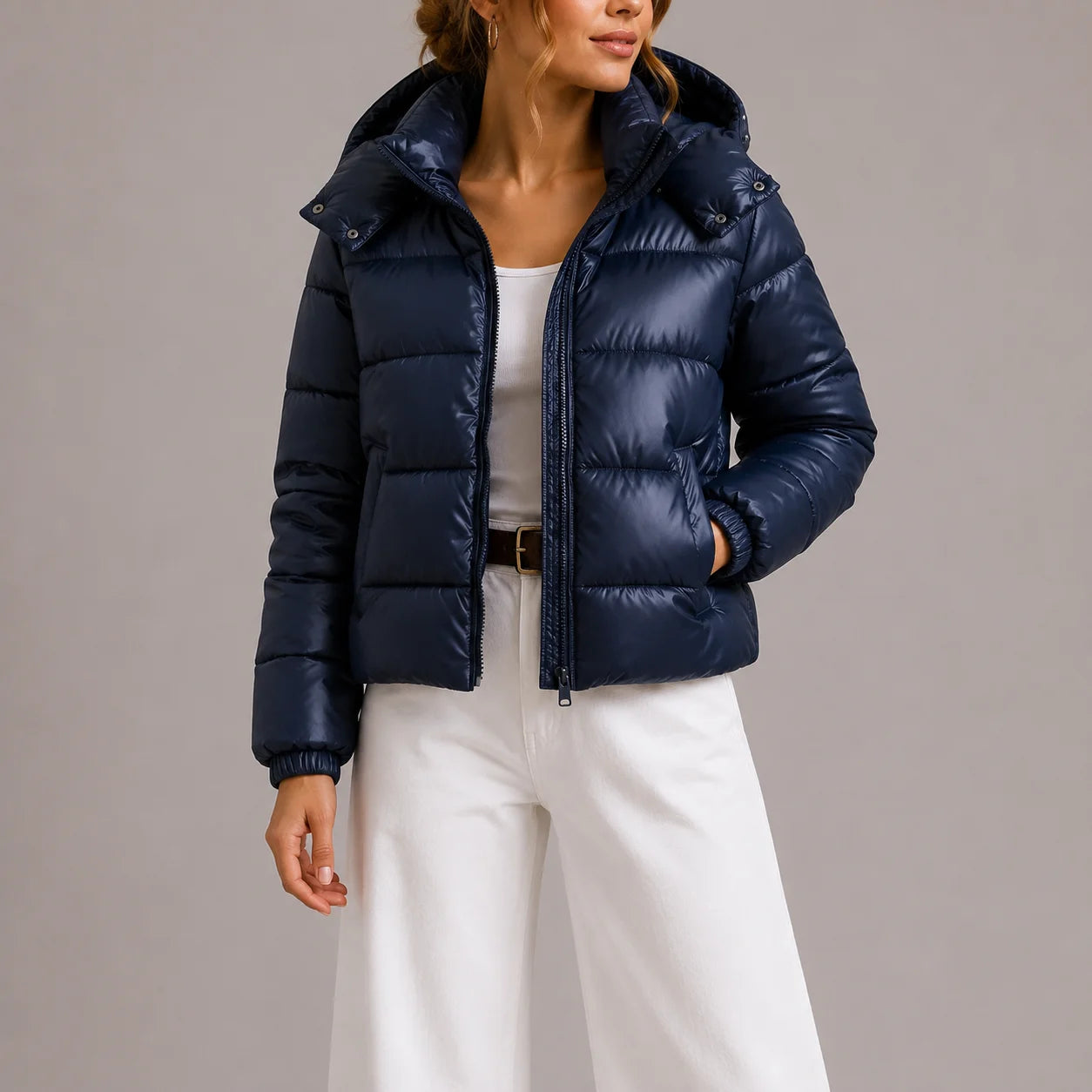 Women's Lightweight Hooded Puffer Jacket