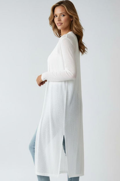 Women’s Lightweight Longline Open Front Cardigan