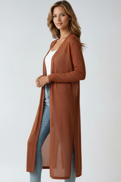 Women’s Lightweight Longline Open Front Cardigan