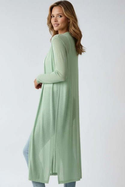 Women’s Lightweight Longline Open Front Cardigan