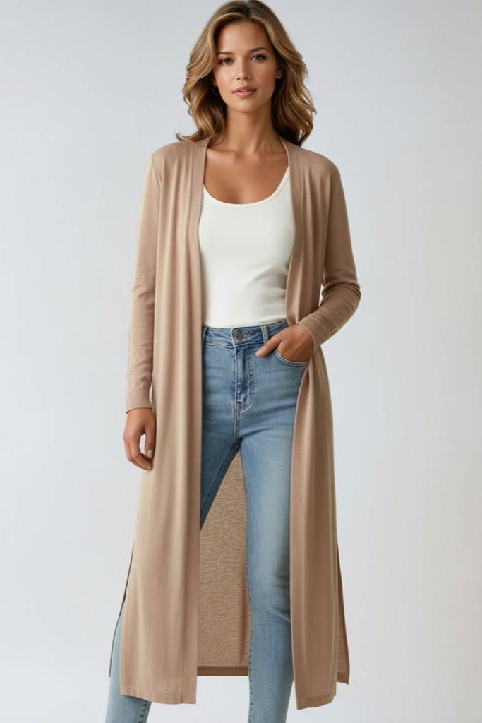Women’s Lightweight Longline Open Front Cardigan